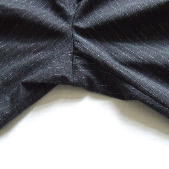 Le Redoute pants pinstripe vintage NWT new old stock grey white plus size 14 - Picture 10 of 11